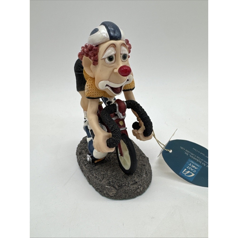 VINTAGE 1997 SLAPSTIX BY CAST ART ROAD‎ WARRIOR BIKING CLOWN FIGURINE Tags